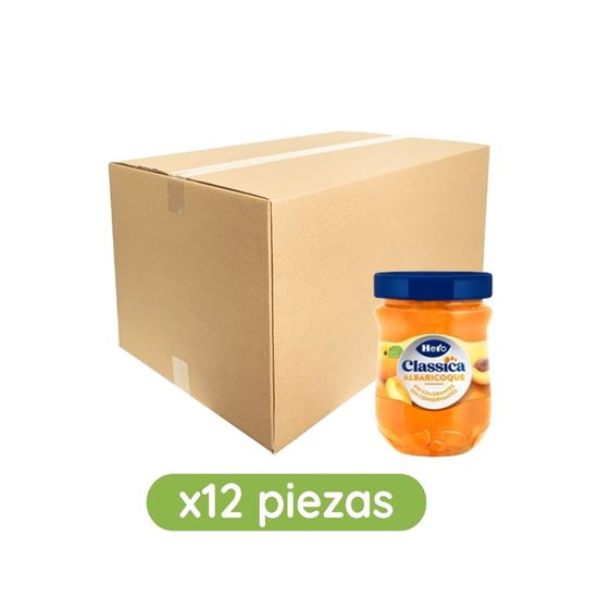 Imagen de Mermelada de albaricoque sin colorantes ni conservadores Hero Classica caja con 12 pzas de 330g c/u (3.96kg)