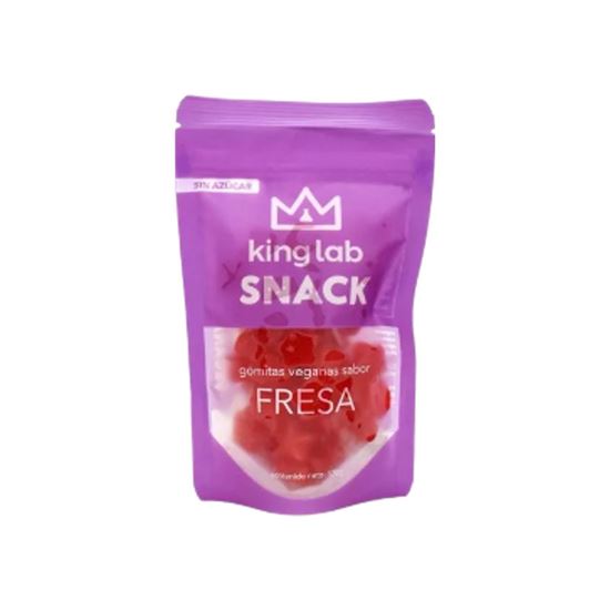 Imagen de Gomitas veganas sin azúcar sabor fresa King Lab Snack 120g