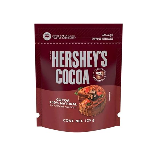 Imagen de Cocoa 100% natural Hershey's empaque resellable 125g