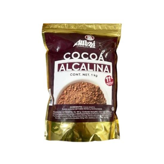 Imagen de Cocoa alcalina en polvo 11% manteca de cacao Alpezzi 1kg