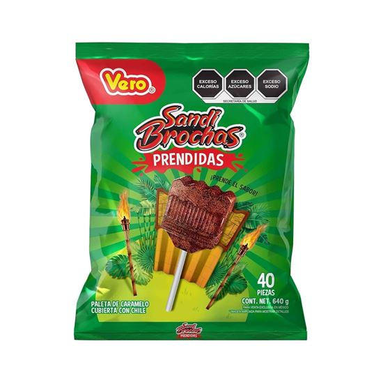 Imagen de Paleta Vero Sandibrochas Prendidas bolsa con 40 pzas (640g)