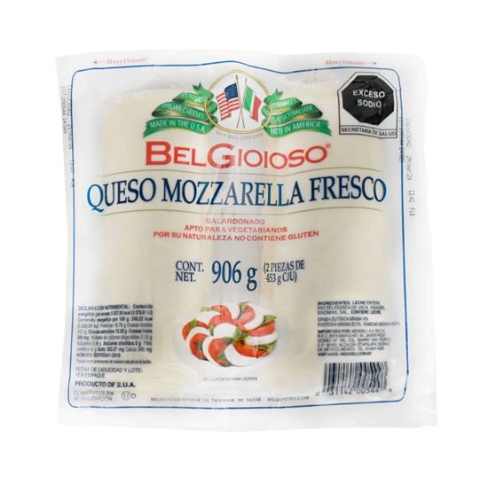 Imagen de Queso mozzarella fresco Belgioioso 2 pzas de 453g c/u (906g)