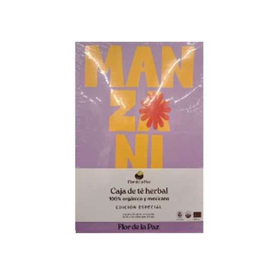Imagen de Té herbal de manzanilla 100% orgánico y mexicano Flor de la Paz caja de libro edición especial con 30 sobres