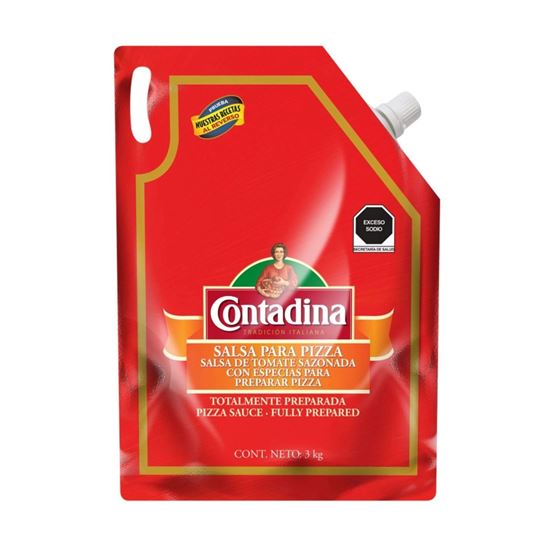 Imagen de Salsa de tomate sazonada para pizza Contadina pouch presentación institucional 3 kg