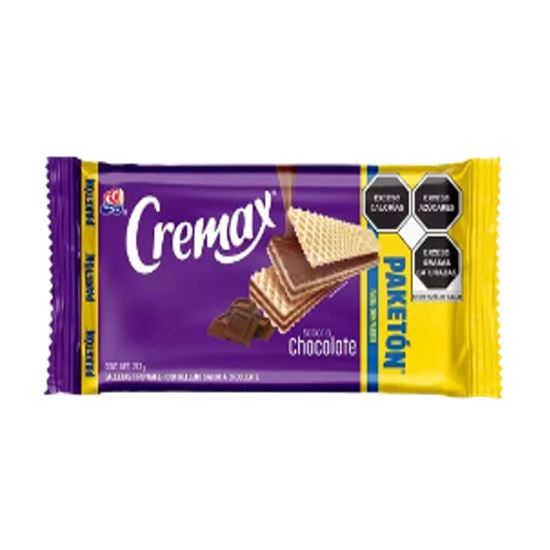 Imagen de Galletas tipo wafer con relleno sabor chocolate Cremax 213g