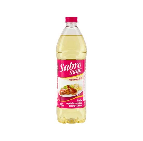 Imagen de Aceite de soya y canola sabor mantequilla Sabrosano 850ml