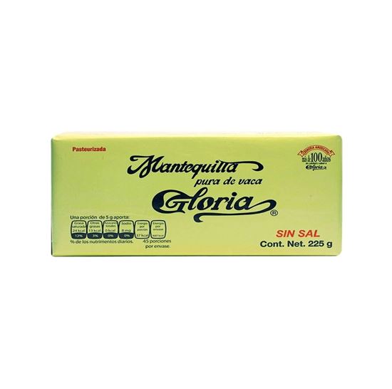 Imagen de Mantequilla pura de vaca sin sal Gloria 225g