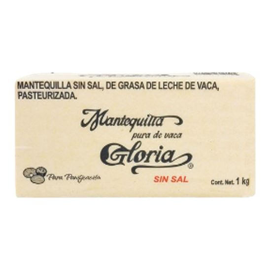Imagen de Mantequilla sin sal para panificación Gloria 1kg