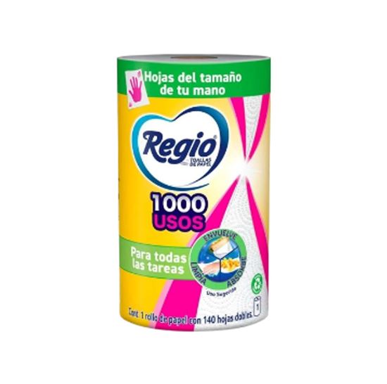 Imagen de Toallas de papel multiusos Regio 1000 Usos 1 rollo con 140 hojas dobles