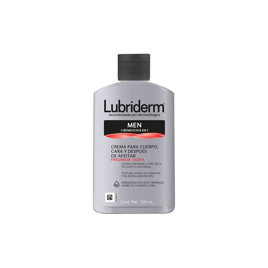 Imagen de Crema para hombre para cuerpo, cara y después de afeitar Lubriderm Men 3 en 1 120ml