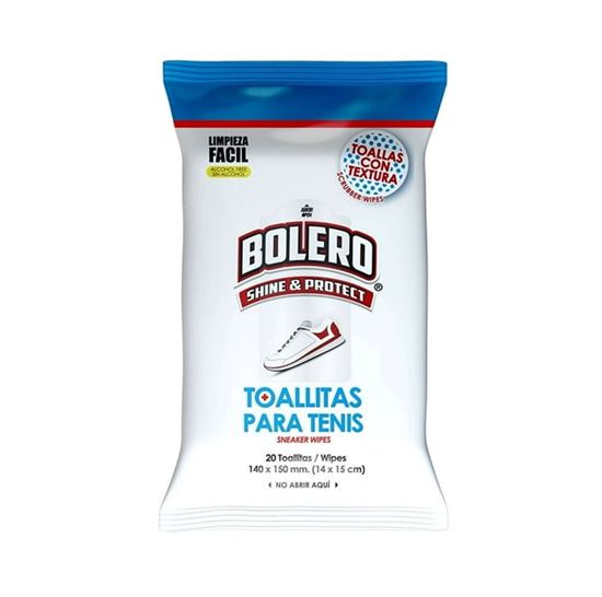 Imagen de Toallitas limpiadoras para tenis Bolero Sport 20 pzas