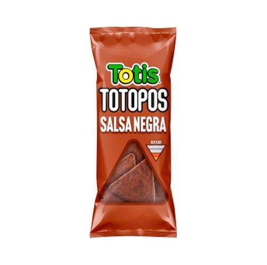 Imagen de Botana de maíz con mezcla de chiles y especias Totis Totopos Salsa Negra 120g