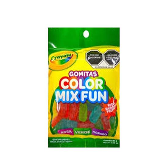 Imagen de Gomitas sabor fresa, sandía y moras Crayola Color Mix Fun 80g