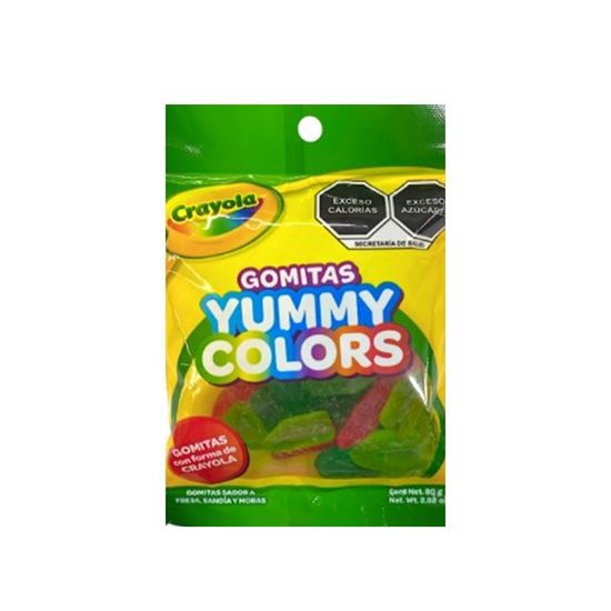 Imagen de Gomitas sabor fresa, sandía y moras Crayola Yummy Colors 80g