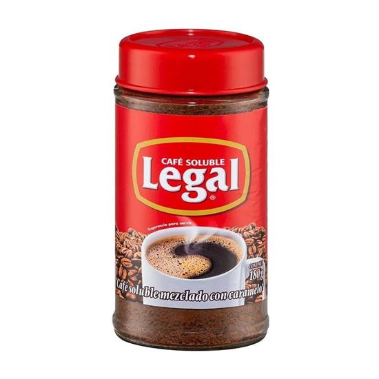 Imagen de Café soluble mezclado con caramelo Legal frasco de 180g