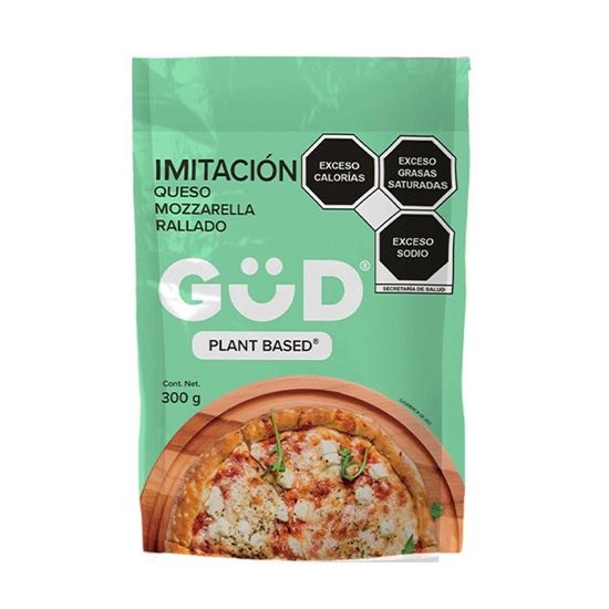 Imagen de Queso vegano imitación mozzarella rallado GÜD Plant Based 300g