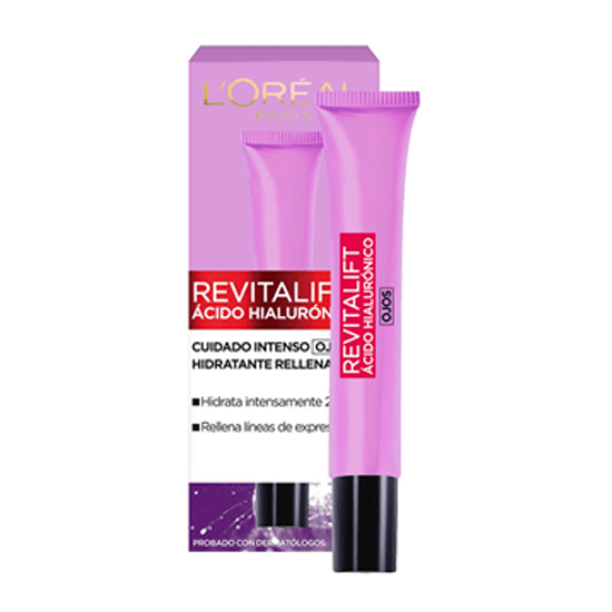 Imagen de Hidratante rellenador para contorno de ojos L'Oréal París Revitalift Ácido Hialurónico 15ml