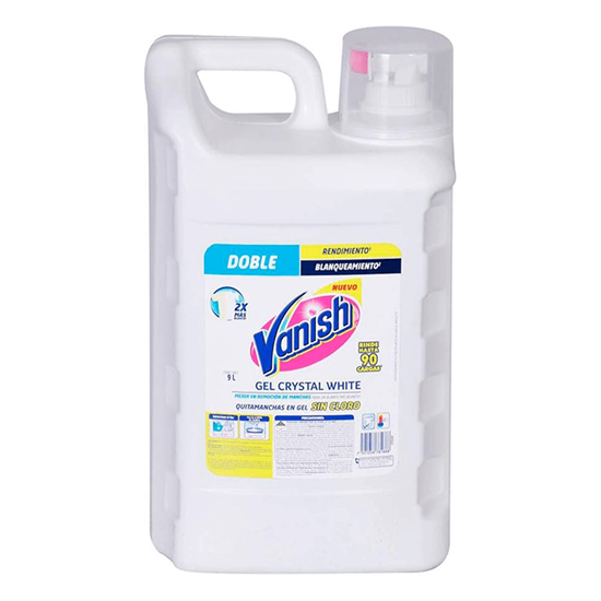 Imagen de Quitamanchas en gel sin cloro para ropa blanca Vanish Crystal White 9L