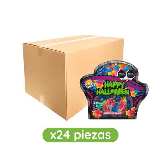 Imagen de Surtido de dulces Dulces Mara Happy Halloween empaque catrina caja con 24 pzas de 179g c/u (4.296kg)