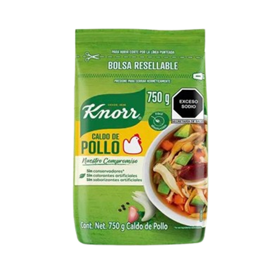 Imagen de Caldo de pollo en polvo Knorr bolsa resellable 750g