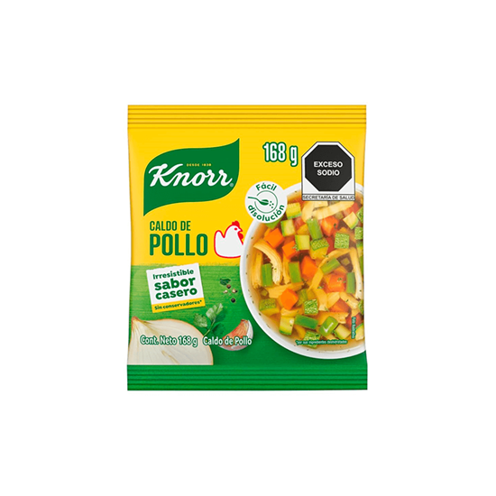 Imagen de Caldo de pollo en polvo Knorr en bolsa 168g