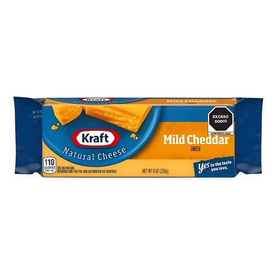 Imagen de Queso cheddar suave en barra Kraft 226g