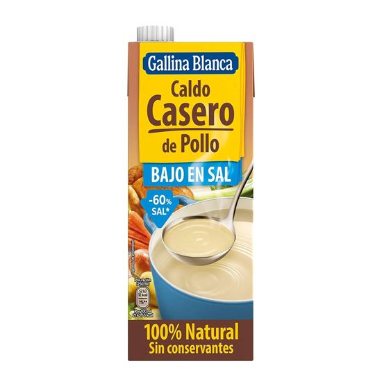 Imagen de Caldo casero de pollo bajo en sal 100% natural Gallina Blanca 1L