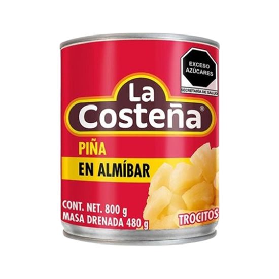 Imagen de Piña en almíbar en trocitos La Costeña en lata 800g