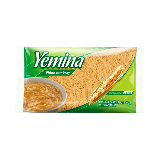 Imagen de Pasta de trigo fideo cambray Yemina 200g