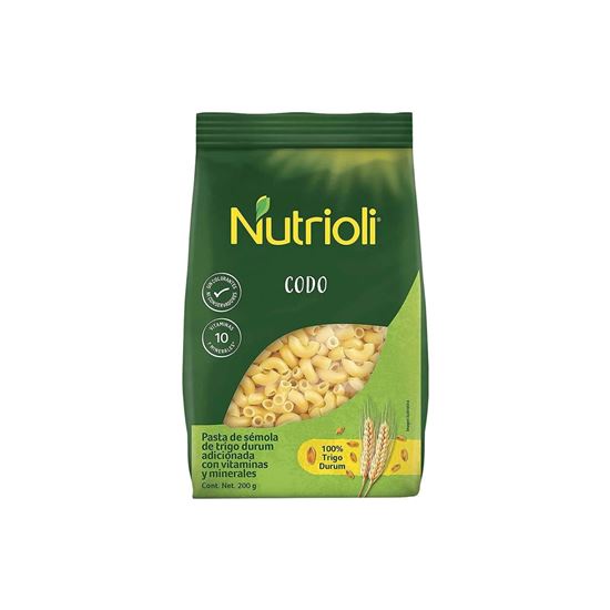 Imagen de Pasta de trigo codo Nutrioli 200g