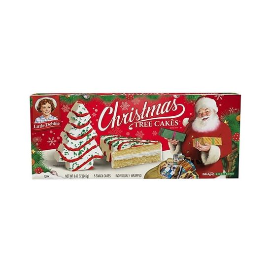 Imagen de Pastelito sabor vainilla con forma de árbol de navidad Little Debbie Christmas Tree Cakes 5 pzas (245g)