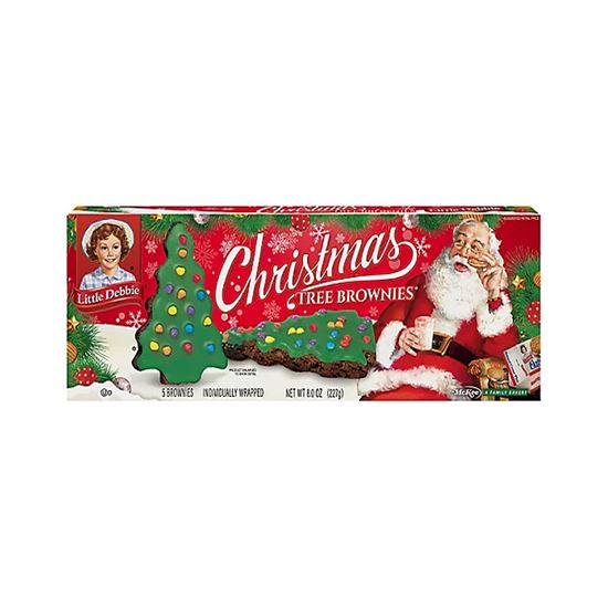 Imagen de Brownies con forma de árbol de navidad Little Debbie Christmas Tree Brownies 5 pzas (245g)