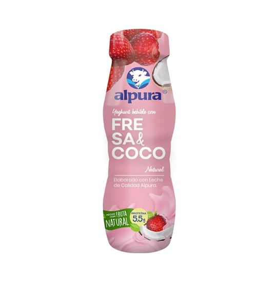 Imagen de Yoghurt bebible con fresa y coco Alpura 220g