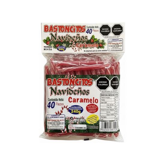 Imagen de Bastones de caramelo Bastoncitos Navideños 40 pzas (240g)