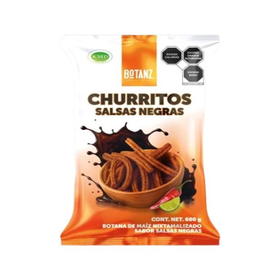 Imagen de Botana de maíz Botanz Churritos Salsas Negras 600g