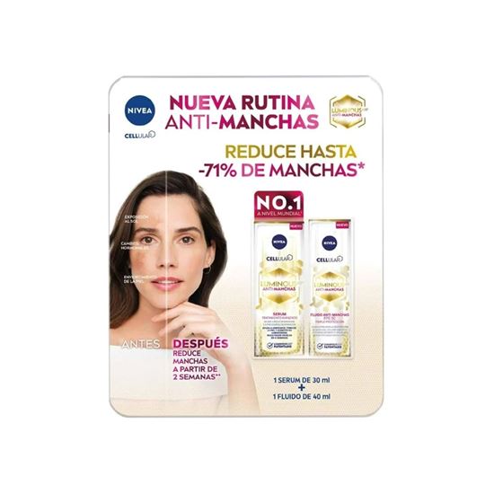 Imagen de Rutina facial anti-manchas (sérum + protector solar fluido FPS50) Nivea Luminous 630° Anti-Manchas 2 pack