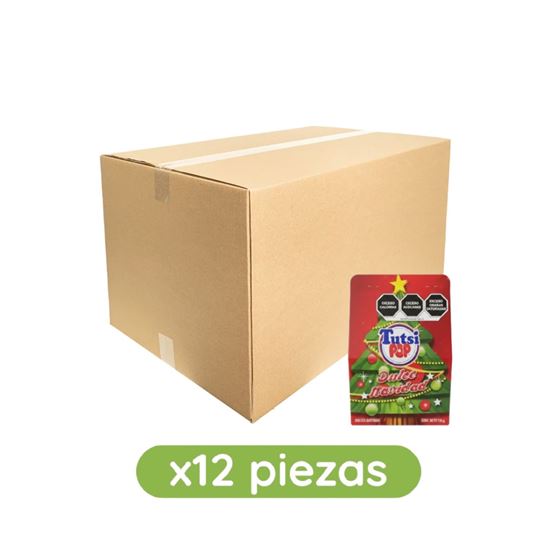 Imagen de Dulces surtidos Tutsi Pop Dulce Navidad caja con 12 pzas de 133g c/u