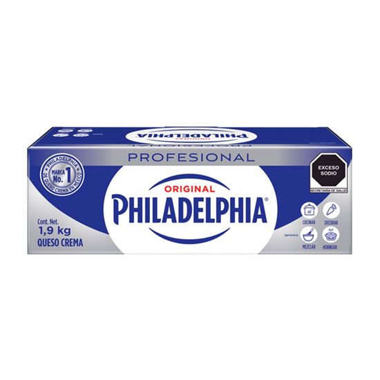 Imagen de Queso crema original Philadelphia Profesional en barra 1.9kg