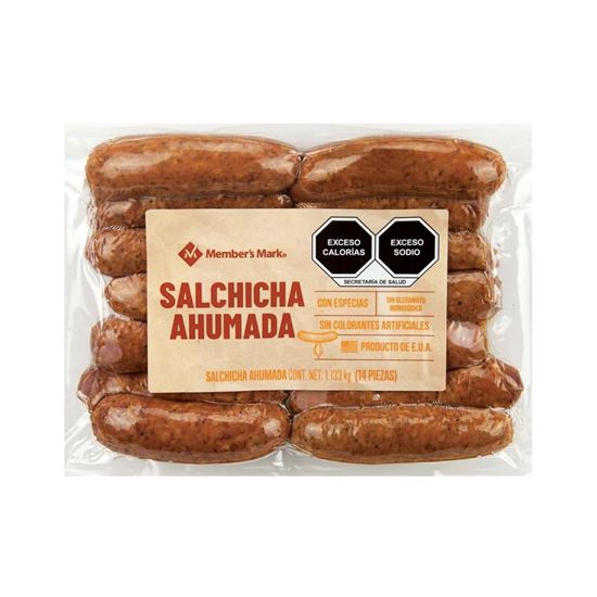 Imagen de Salchicha de cerdo ahumada con especias Member's Mark 14 pzas (1.133kg)