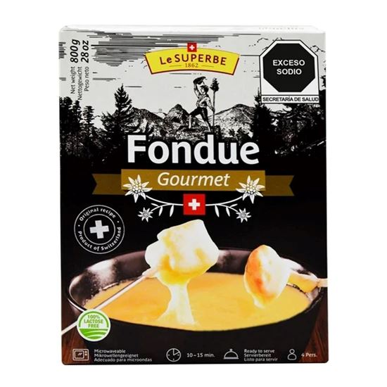 Imagen de Fondue de queso suizo gourmet listo para servir Le Superbe 800g
