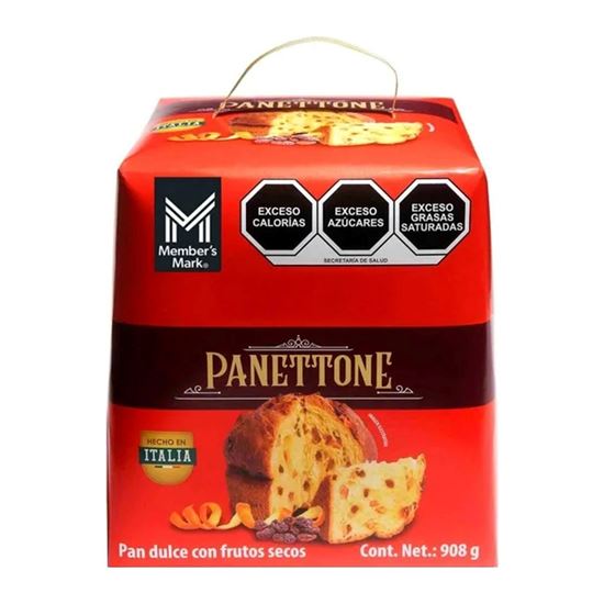 Imagen de Pan dulce italiano con frutos secos Panettone Member's Mark 908g