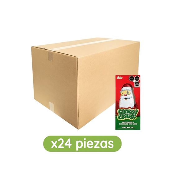 Imagen de Dulce sabor chocolate con leche Palmer Santa Claus caja con 24 pzas de 113g c/u (2.71kg)