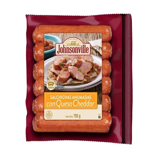 Imagen de Salchichas ahumadas de cerdo con queso cheddar Johnsonville 793g