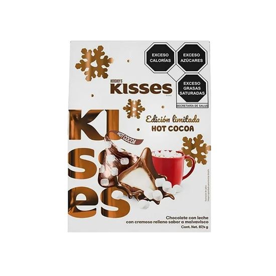 Imagen de Chocolate con leche con relleno sabor malvavisco Hershey’s Kisses Hot Cocoa edición limitada 87.4g