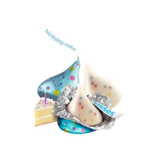 Imagen de Dulce sabor pastel de cumpleaños con chispas de colores Hershey's Kisses Birthday Cake a granel