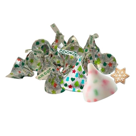 Imagen de Dulce sabor galleta navideña con trocitos de galleta edición limitada Hershey's Kisses Sugar Cookie a granel