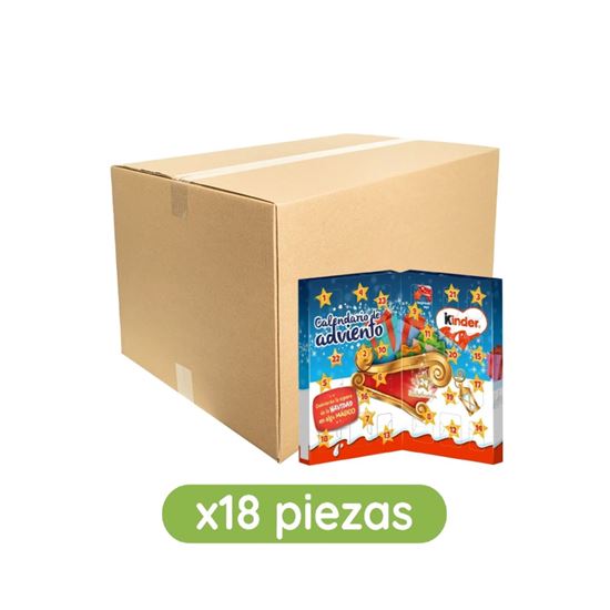 Imagen de Calendario de adviento surtido de chocolates Kínder caja con 18 pzas de 113g c/u (2.034kg)