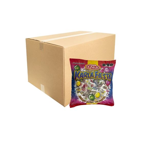 Imagen de Dulces surtidos Karla Fiesta Navidad caja con 8 bolsas de 2.268kg c/u (18.144kg)