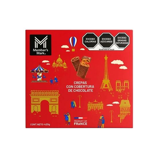 Imagen de Crepas francesas con cobertura de chocolate Member's Mark 420g