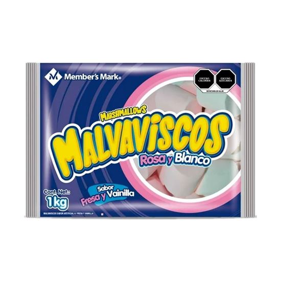 Imagen de Malvaviscos grandes sabor fresa y vainilla Member's Mark Marshmallows 1kg